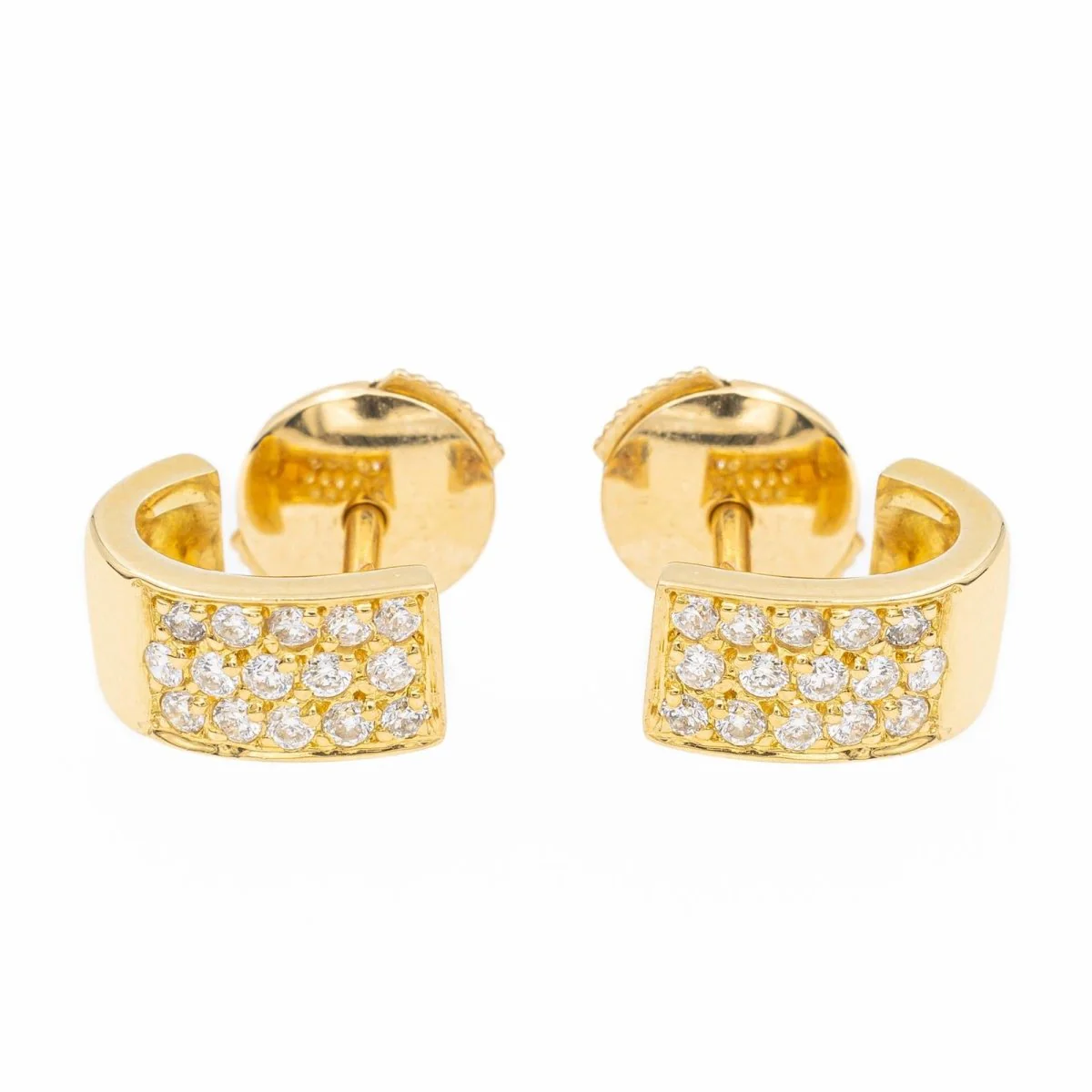 Boucles d'oreilles Or jaune Diamant - Image 3