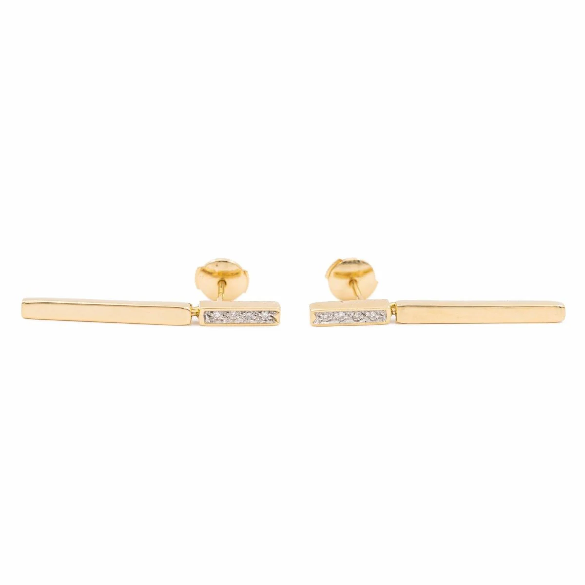 Boucles d'oreilles Or jaune Diamant - Image 3