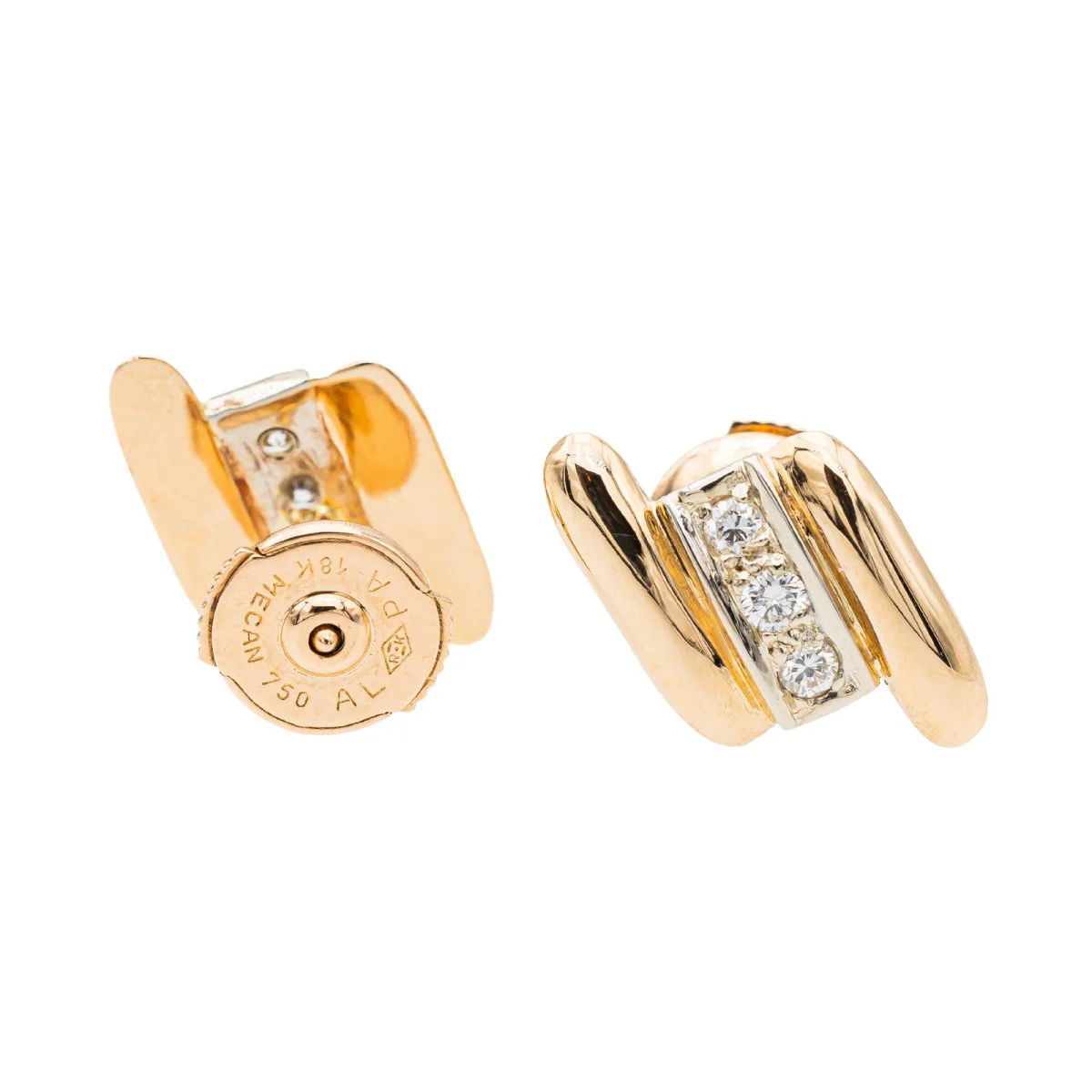 Boucles d'oreilles Or jaune Diamant - Image 6