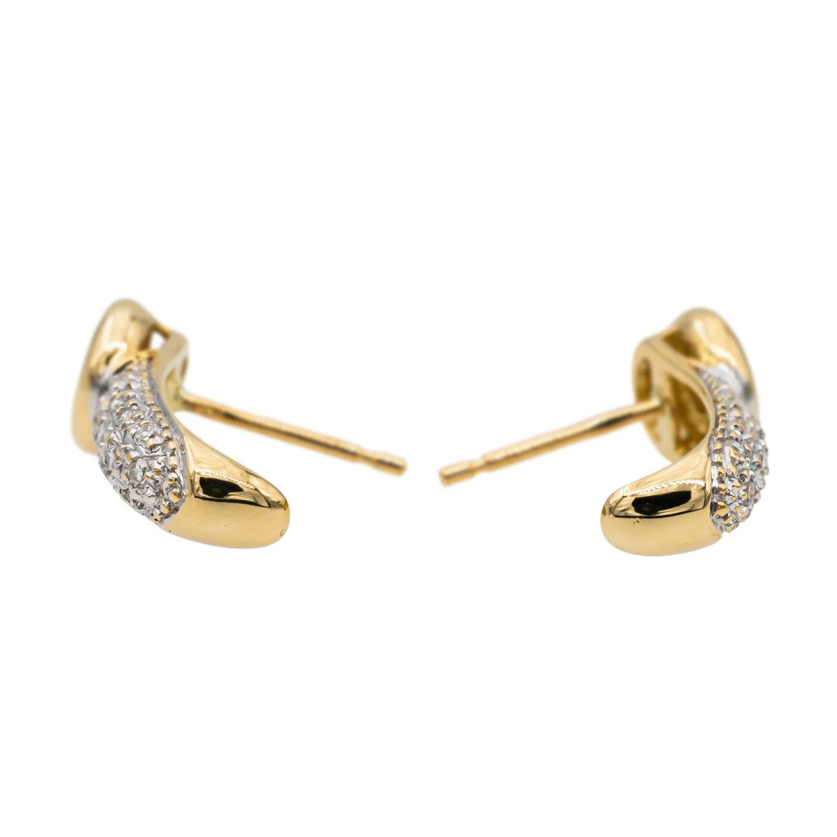 Boucles d'oreilles en or jaune et diamants - Image 5