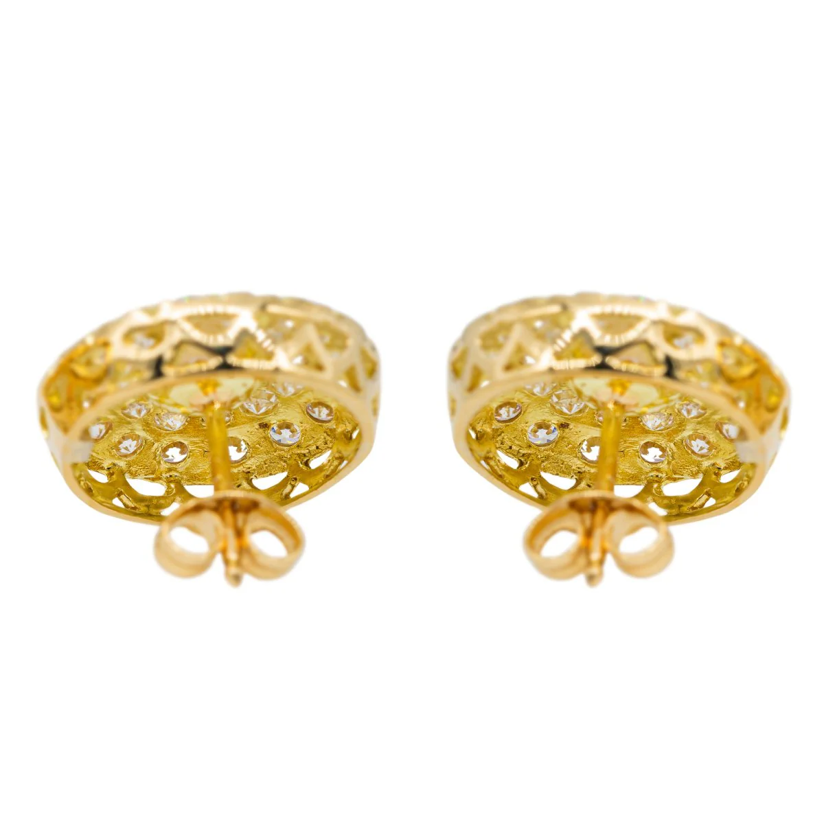 Boucles d'oreilles Or jaune Diamant - Image 4