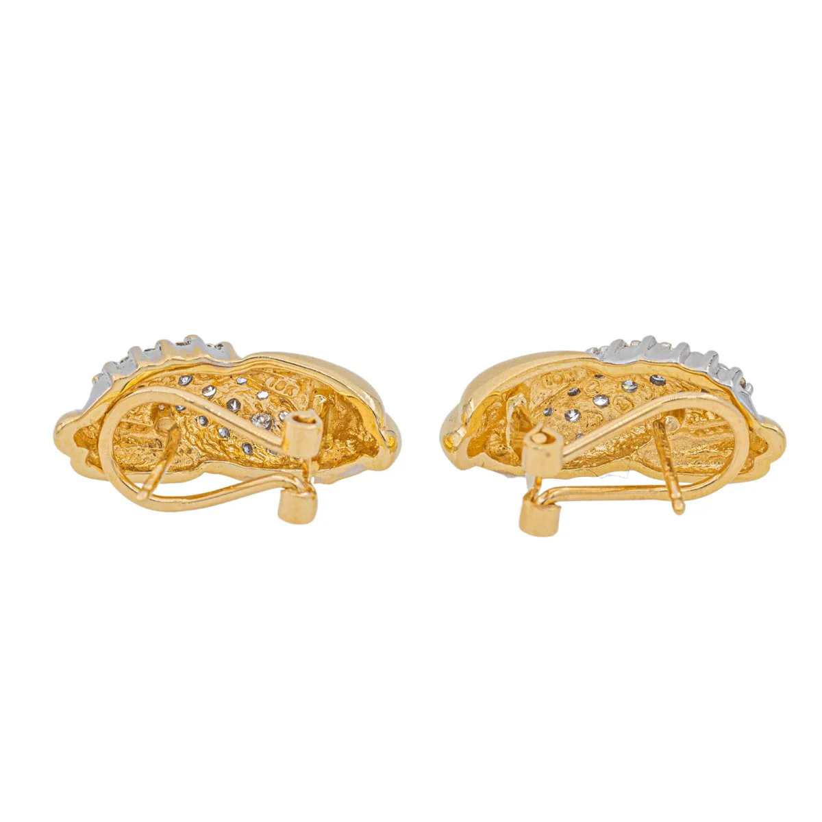 Boucles d'oreilles Clips en Or jaune et blanc et Diamant - Image 5
