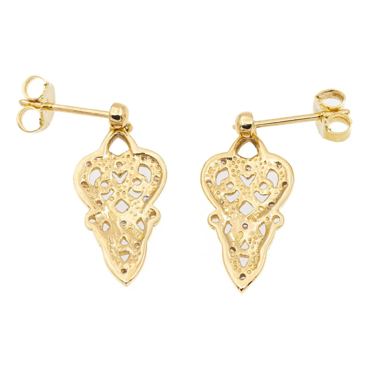 Boucles d'oreilles Or jaune Diamant - Image 6