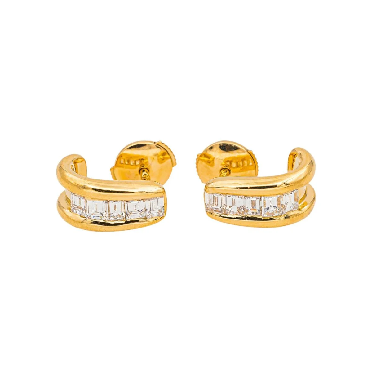 Boucles d'oreilles Or jaune Diamant - Image 10