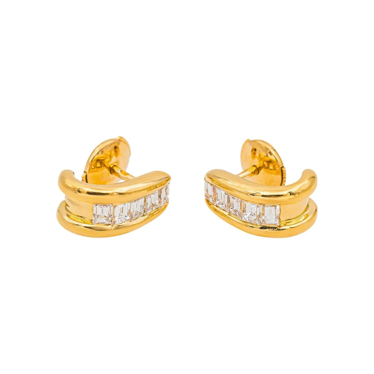 Boucles d'oreilles Or jaune Diamant - Image 14
