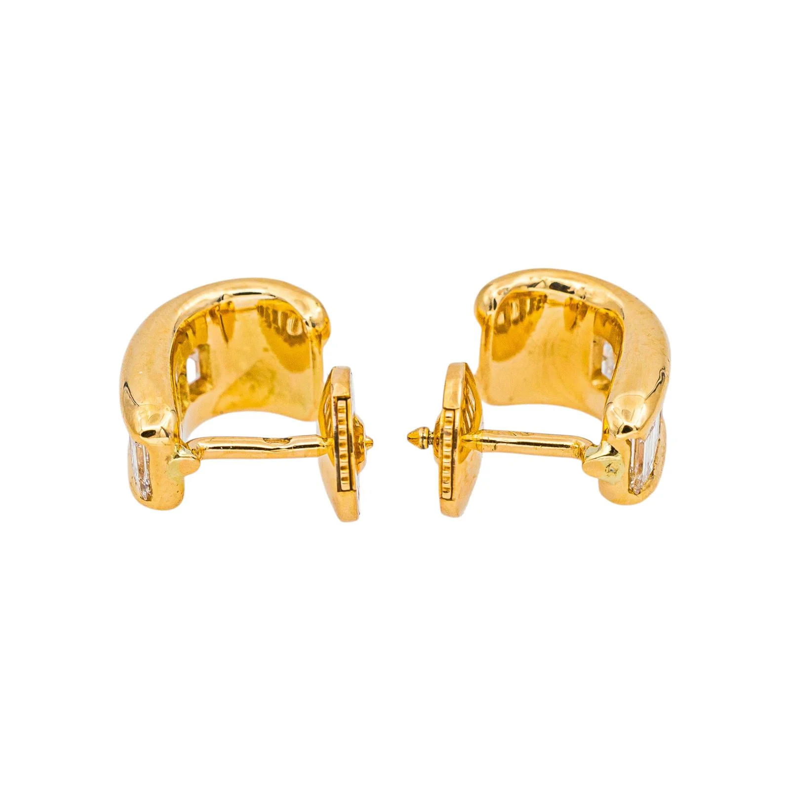 Boucles d'oreilles Or jaune Diamant - Image 4