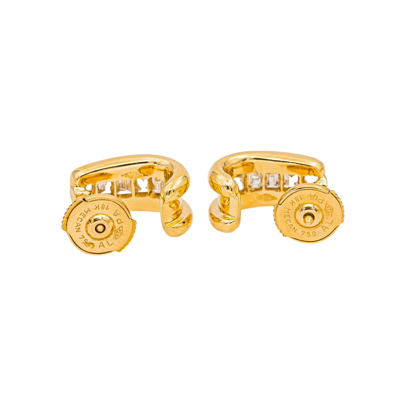 Boucles d'oreilles Or jaune Diamant - Image 5