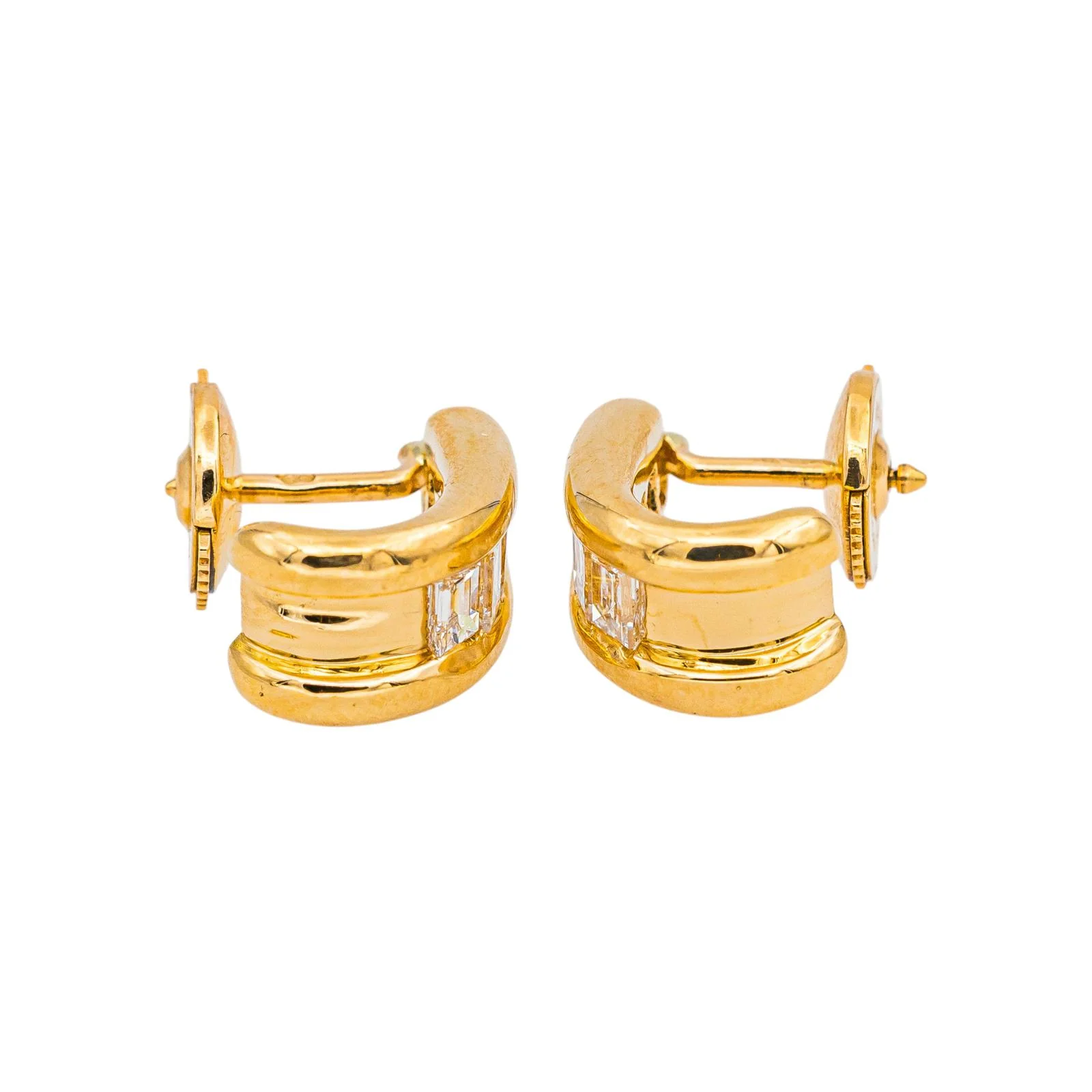 Boucles d'oreilles Or jaune Diamant - Image 6