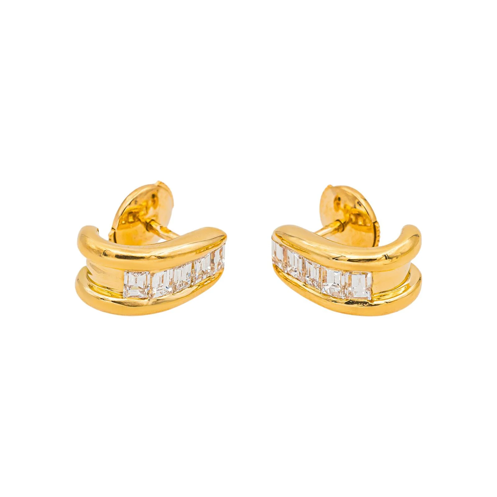 Boucles d'oreilles Or jaune Diamant - Image 7