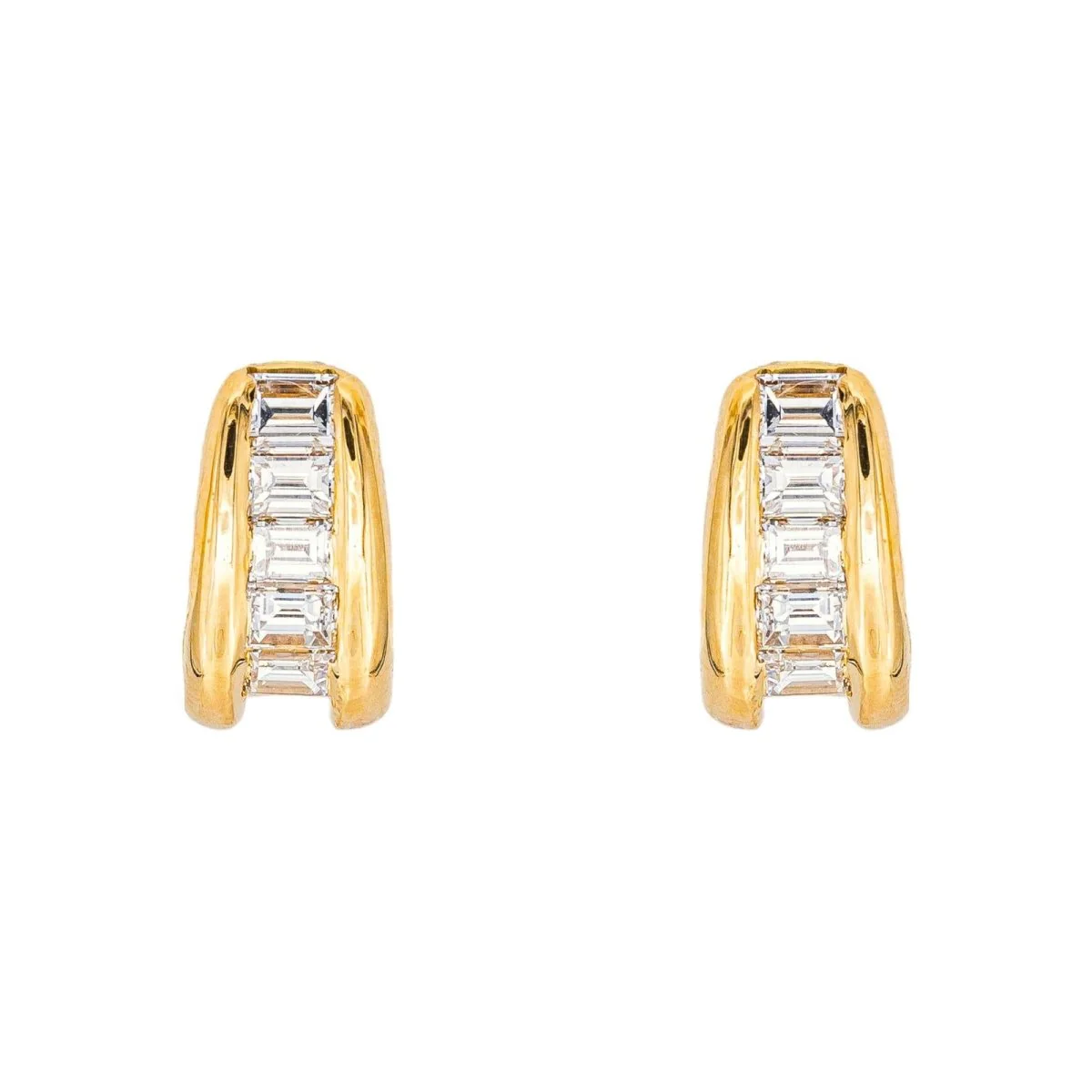 Boucles d'oreilles Or jaune Diamant - Image 8