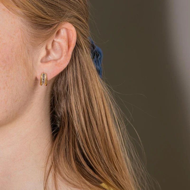 Boucles d'oreilles Or jaune Diamant - Image 9