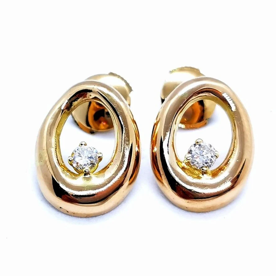 Boucles d'oreilles Alpa en or jaune et diamants