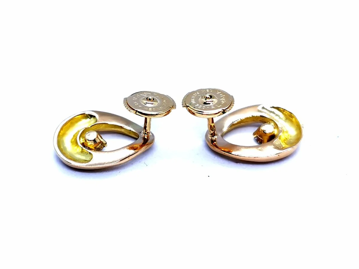 Boucles d'oreilles Alpa en or jaune et diamants - Image 5