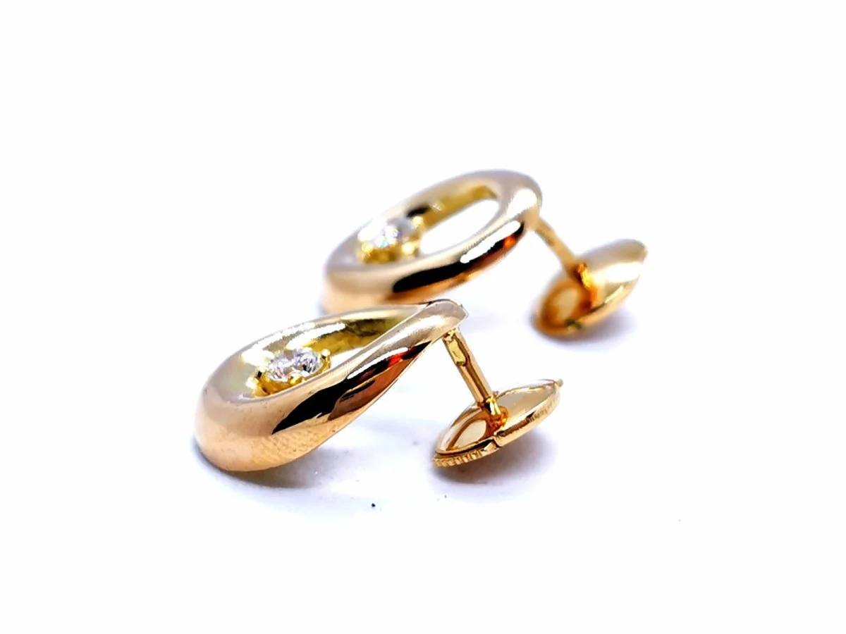 Boucles d'oreilles Alpa en or jaune et diamants - Image 6