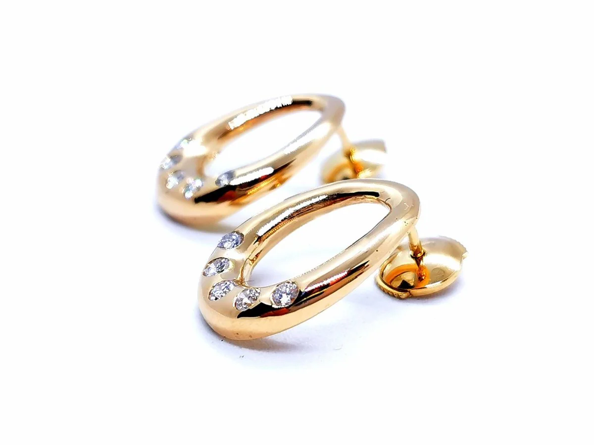 Boucles d'oreilles Pendantes Alpa en or jaune et diamants - Image 3