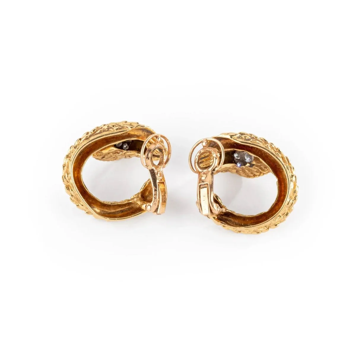 Boucles d'oreilles Clip BOUCHERON "Serpent Bohème" en or jaune et diamants - Image 3