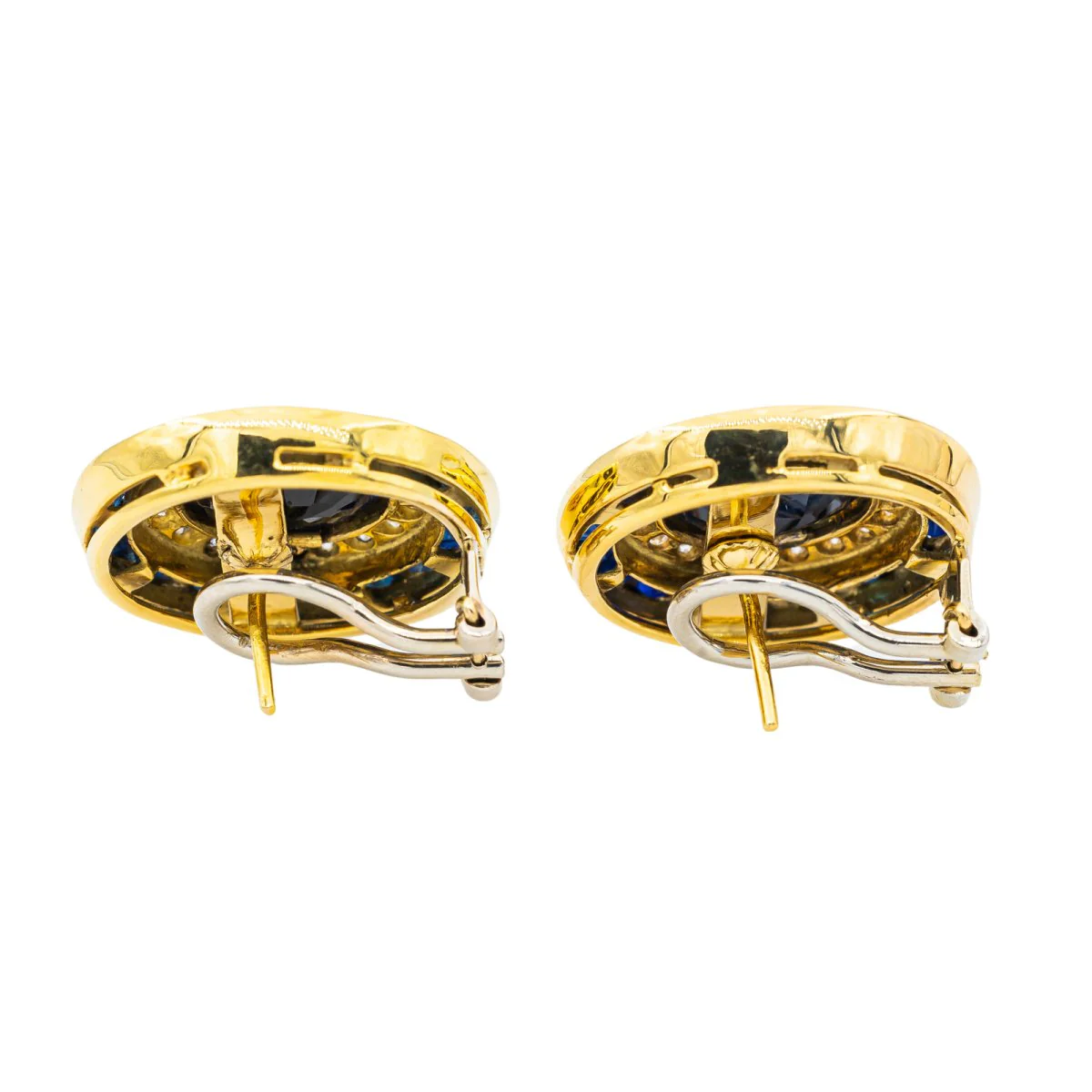 Boucles d'oreilles Or jaune Saphir - Image 6
