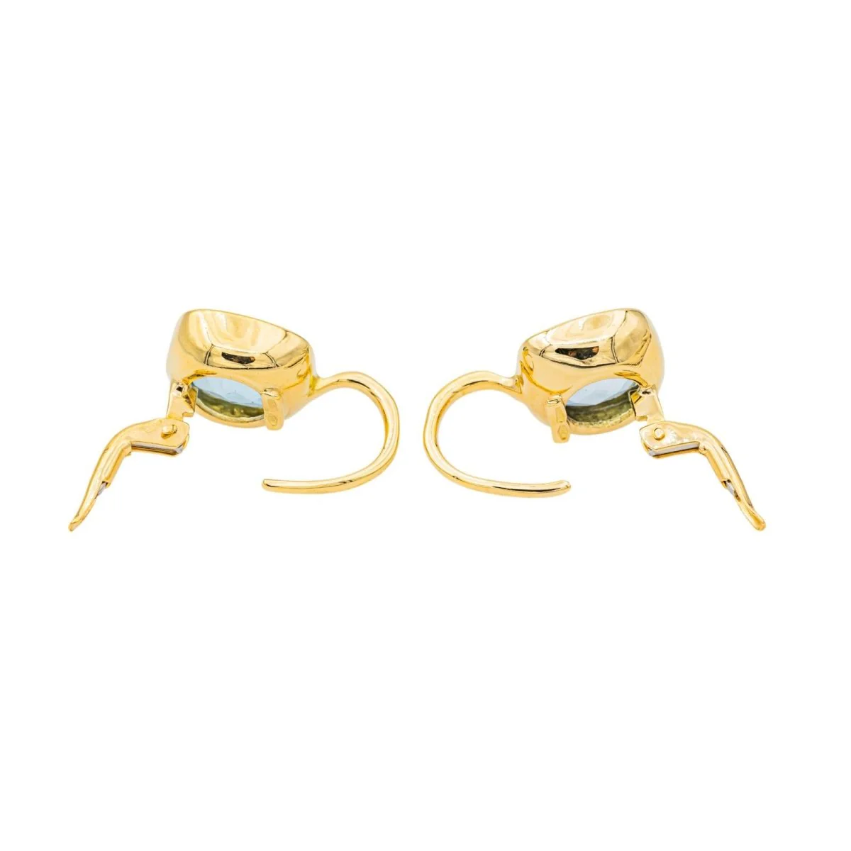 Boucles d'oreilles Dormeuses Or Jaune Topaze Birolette - Image 8