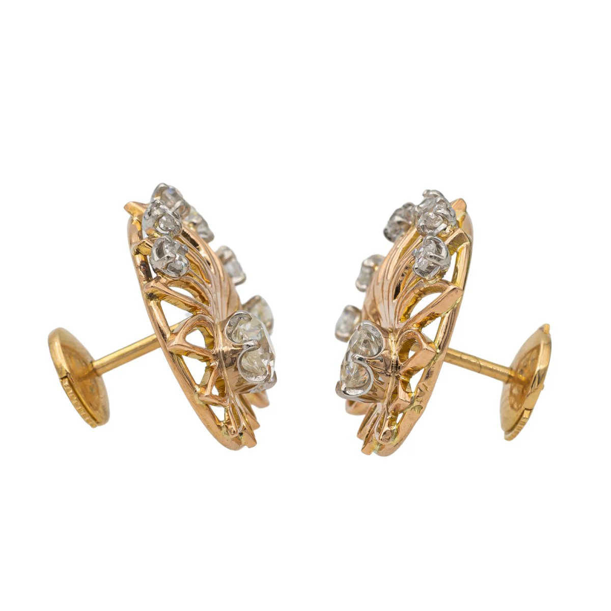Boucles d'oreilles Or rose Diamant - Image 6