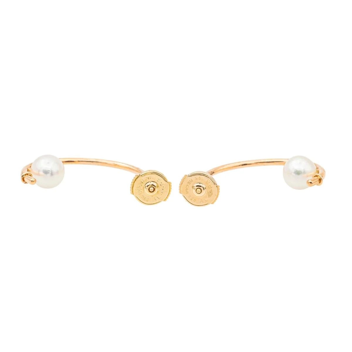 Boucles d'Oreilles Or Rose avec Perles - Image 6