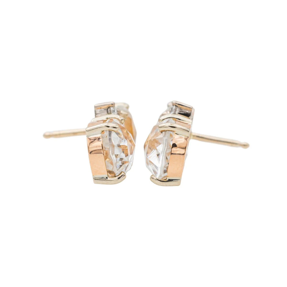 Boucles d'oreilles Or rose Topaze - Image 4