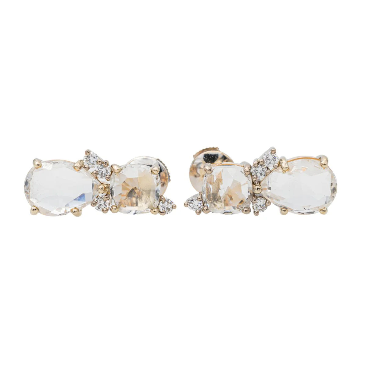 Boucles d'oreilles Or rose Topaze - Image 5