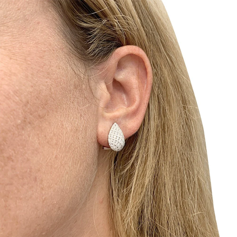Boucles d'oreilles pavage diamants - Image 5