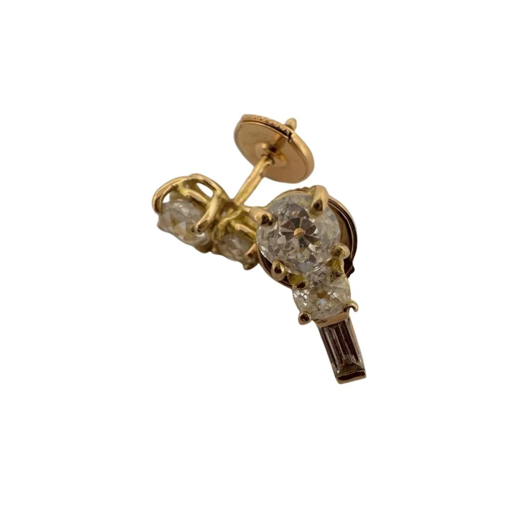 Boucles d'oreilles Pendantes en or jaune et diamants - Image 5