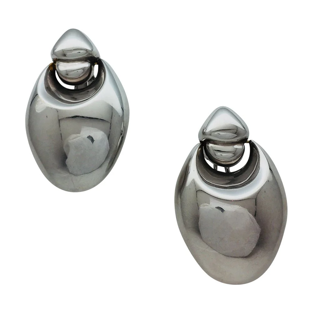 Boucles d'oreilles pendantes en or blanc - Image 3