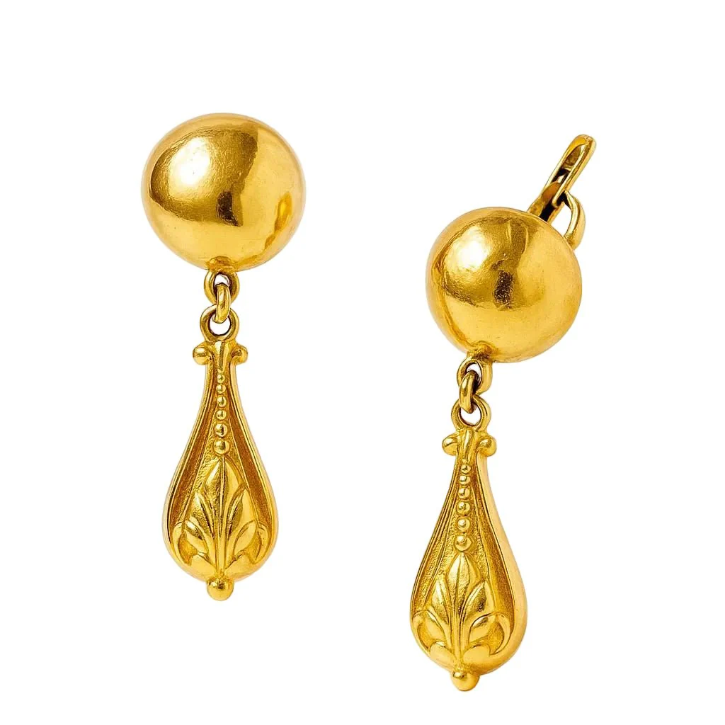 Boucles d'oreilles Pendantes en or jaune