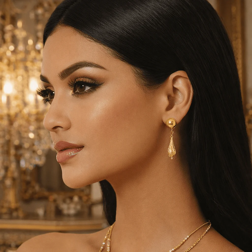 Boucles d'oreilles Pendantes en or jaune - Image 2
