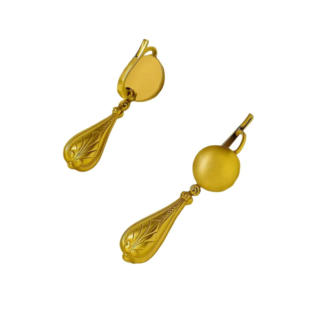 Boucles d'oreilles Pendantes en or jaune - Image 3