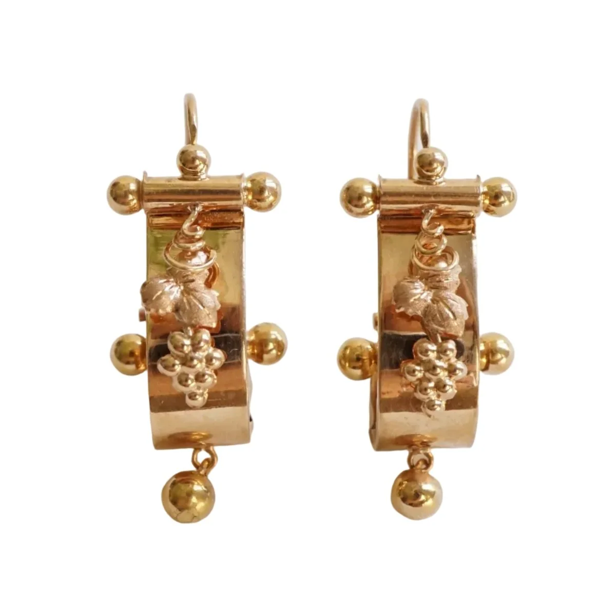 Boucles d'oreilles Pendantes en or rose