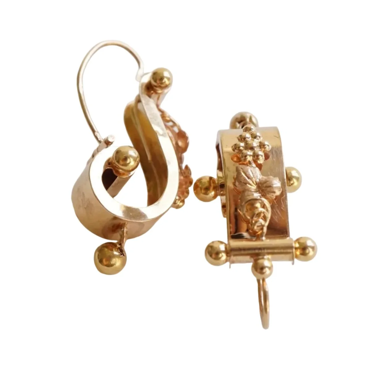 Boucles d'oreilles Pendantes en or rose - Image 2