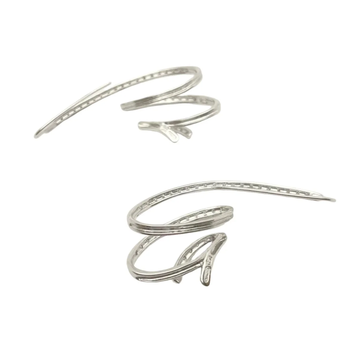 Boucles d'oreilles Pendantes HUTTON NEW YORK en or blanc et diamants - Image 5