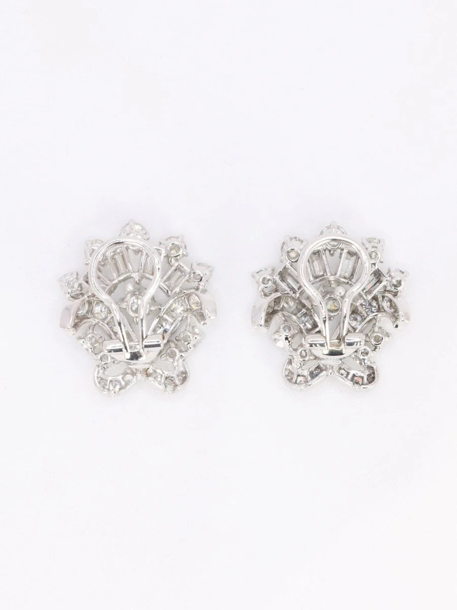 Boucles d'oreilles pendantes or blanc diamants 8,5 carats - Image 10