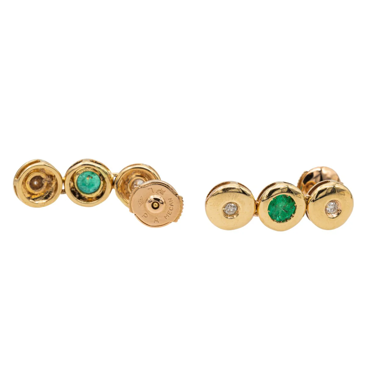 Boucles d'oreilles Pendantes Or jaune Emeraude - Image 5