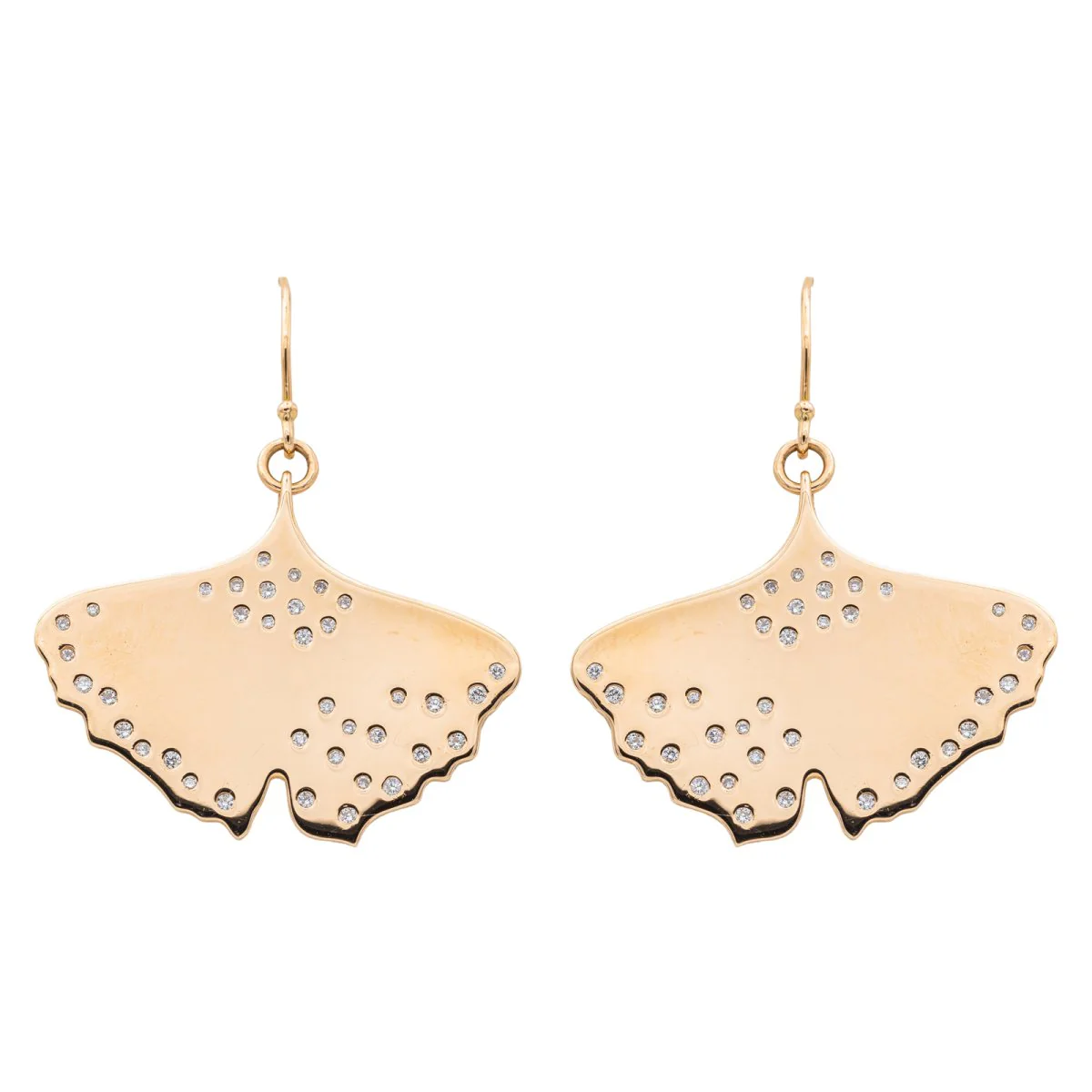 Boucles d'oreilles Pendantes Or rose Diamant