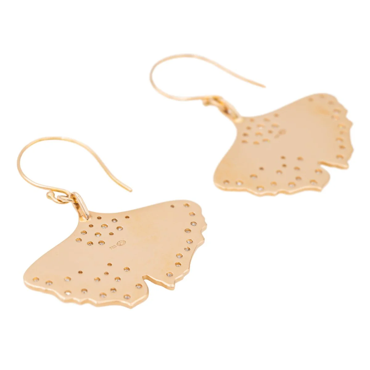 Boucles d'oreilles Pendantes Or rose Diamant - Image 3