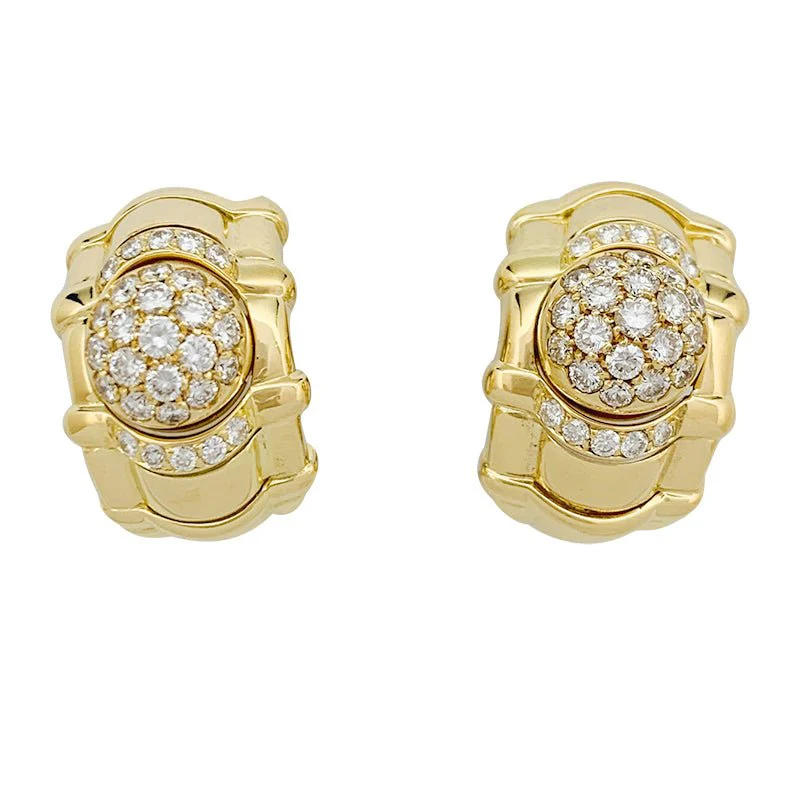 Boucles d'oreilles PIAGET "Tanagra" en or jaune et diamants