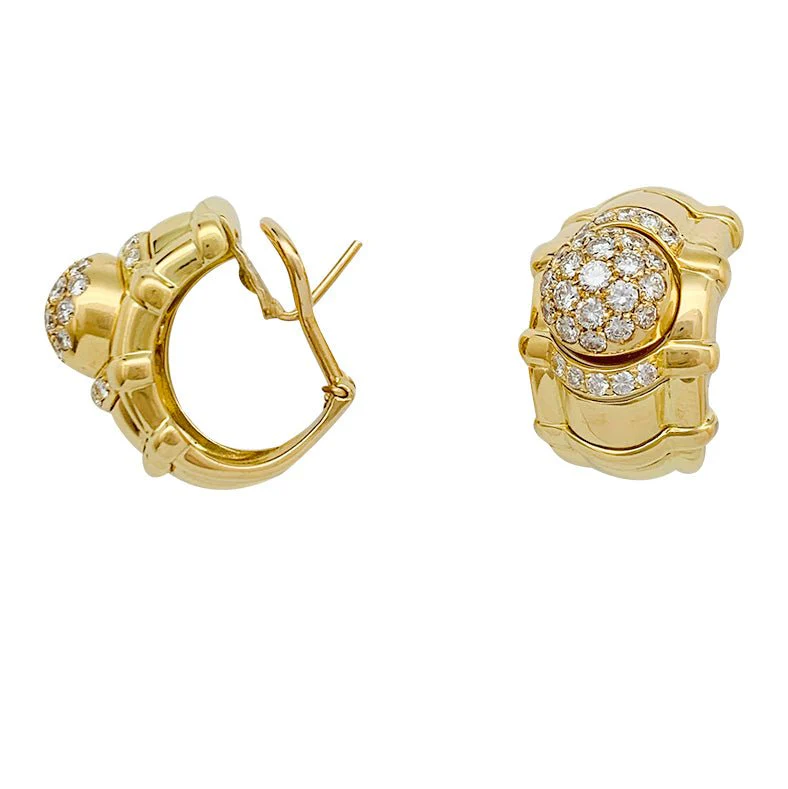 Boucles d'oreilles PIAGET "Tanagra" en or jaune et diamants - Image 3