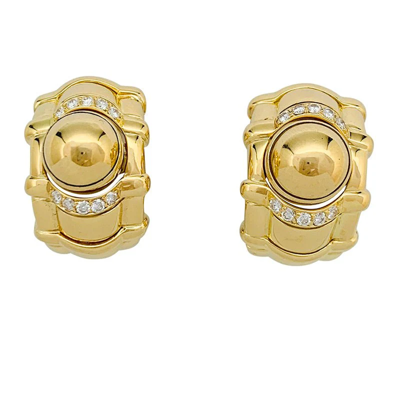 Boucles d'oreilles PIAGET "Tanagra" en or jaune et diamants - Image 4