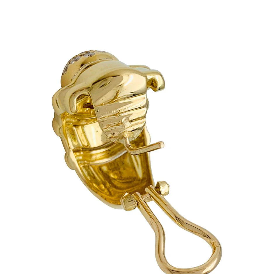 Boucles d'oreilles PIAGET "Tanagra" en or jaune et diamants - Image 5