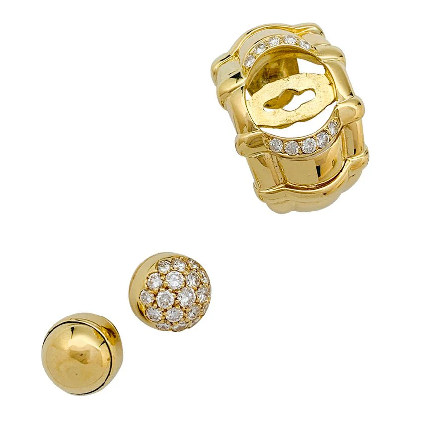Boucles d'oreilles PIAGET "Tanagra" en or jaune et diamants - Image 7