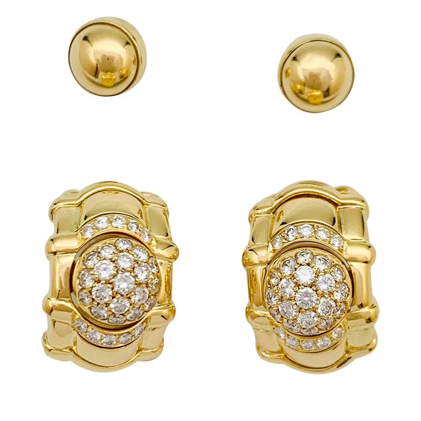Boucles d'oreilles PIAGET "Tanagra" en or jaune et diamants - Image 8
