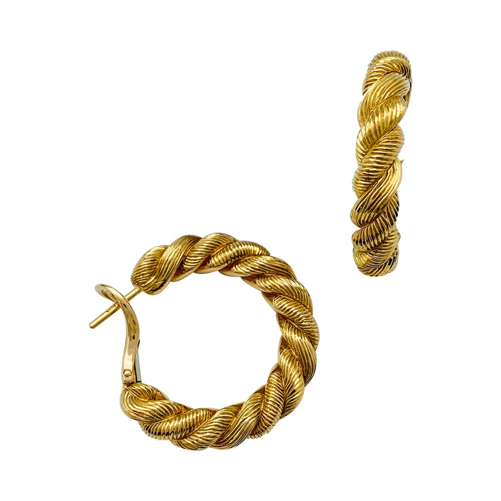 Boucles d'oreilles Poiray "Dune" en or jaune - Image 3