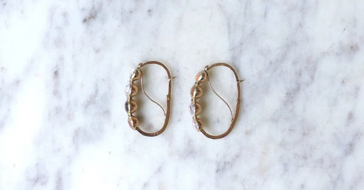 Boucles d'oreilles poissardes améthyste - Image 5