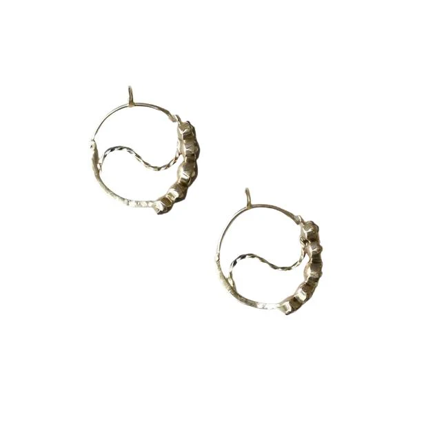 Boucles d'oreilles Poissardes, grenats, or jaune - Image 3