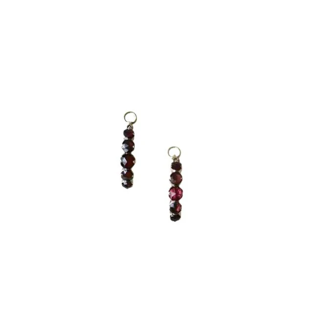 Boucles d'oreilles Poissardes, grenats, or jaune - Image 4