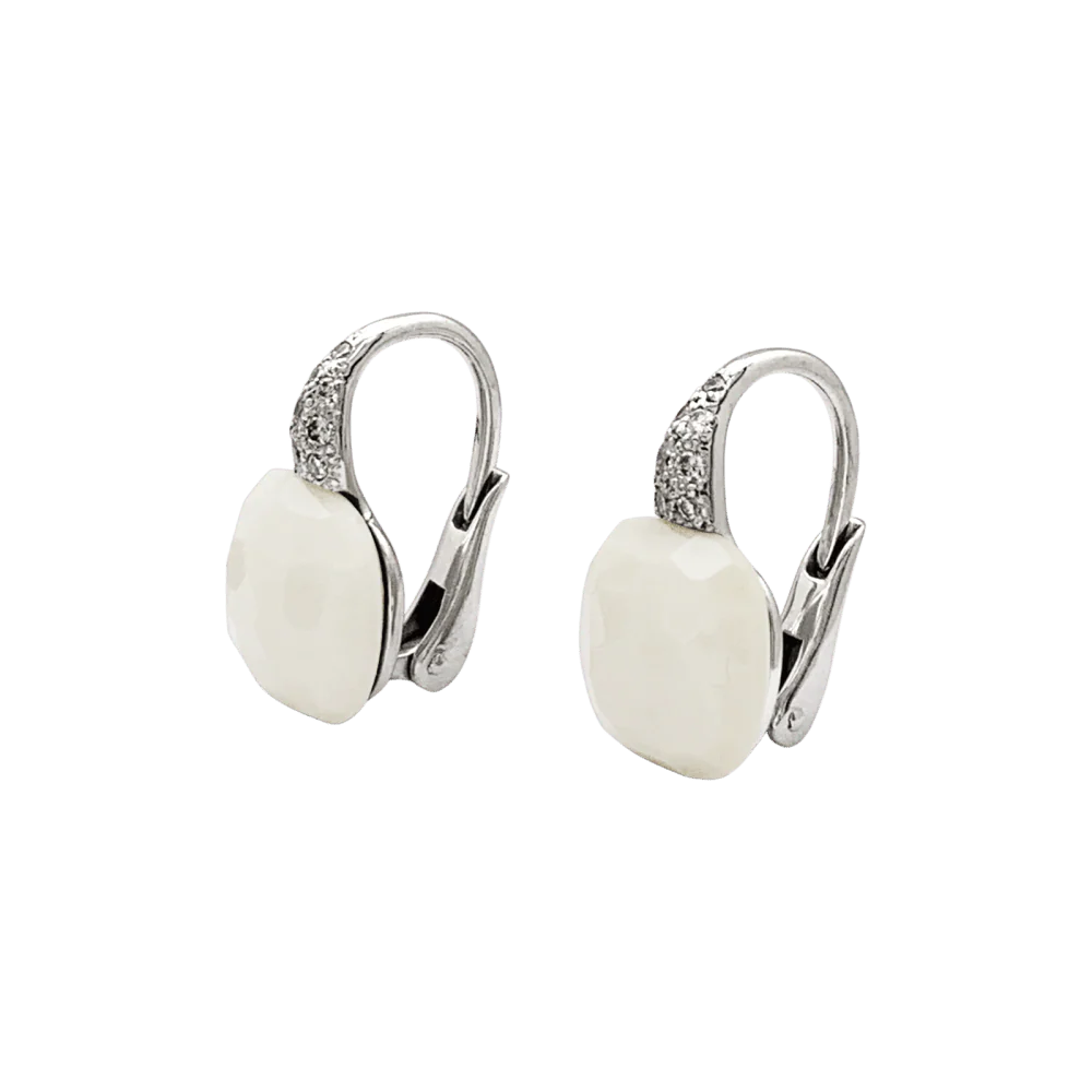 Boucles d'oreilles Dormeuses POMELLATO "Capri" en or blanc et diamants - Image 3